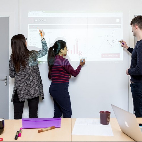 Istovremeno pisanje i projiciranje na Smartboard zidnu oblogu - Whiteboard 'piši-briši' projekcijska bijela ploča
