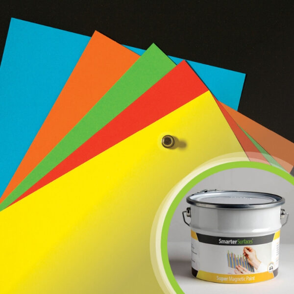 Smart-Magnetna-boja-super-listovi-papira-pričvršćeni-magnetom-na zid-i kantica-boje